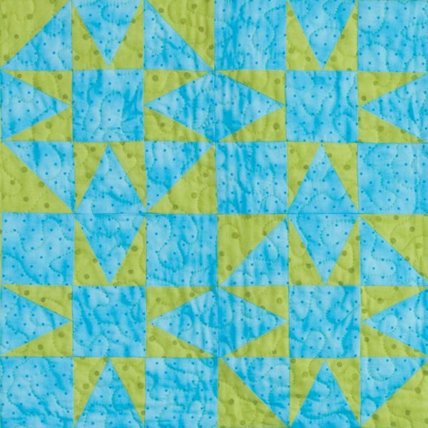 Closeup - Quilt made with GO! Triangles in Square - 3" Finished (AQ55027)