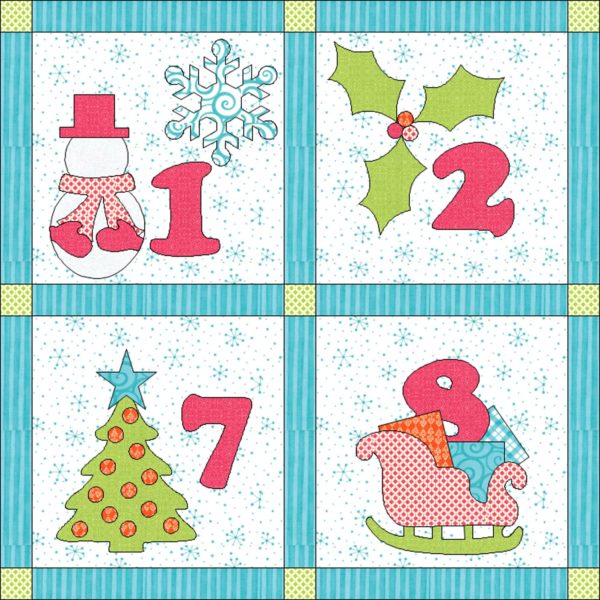 Closeup - GO! 12 Days of Winter Bliss Wall Hanging