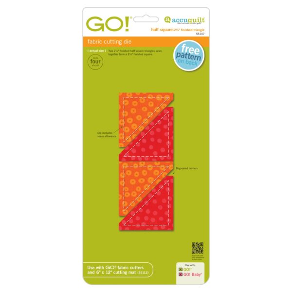GO! Half Square-2 1/4" Finished Triangle (AQ55147)