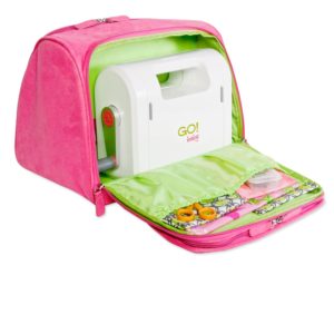 GO! Baby Fabric Cutter Tote (55301) - Shown with GO! Baby Fabric Cutter and notions (not included with Tote)