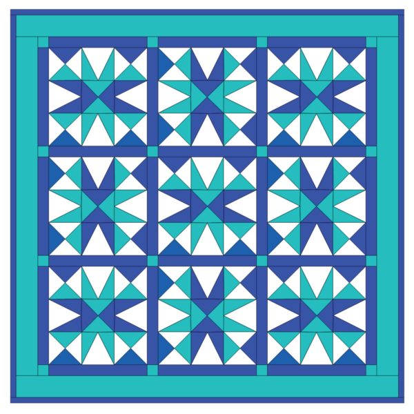 GO! Cool Blue Star Wall Hanging Pattern