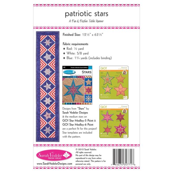 Stars Embroidery Designs CD for GO! By Sarah Vedeler-2900