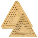 Bullseye Equilateral Triangles-Even-2", 4", 6", 8" Finished Sides for Studio-0