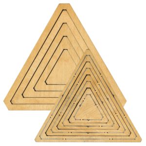 Bullseye Equilateral Triangles-Even-2", 4", 6", 8" Finished Sides for Studio-0