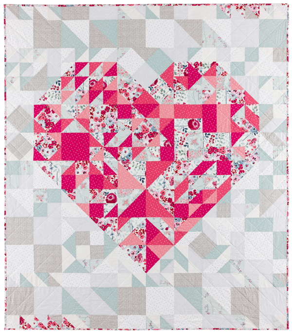 GO! Qube 12" Pieced Heart Quilt (Quilt only)
