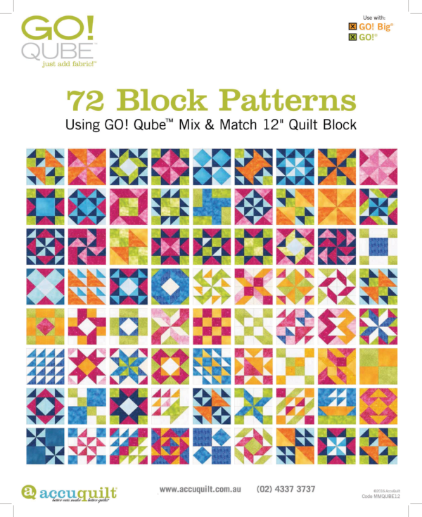 GO! Qube 12" Block 72 Block Patterns Booklet