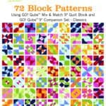 GO! Qube 9" Companion Set Classics-72 Block Patterns Booklet