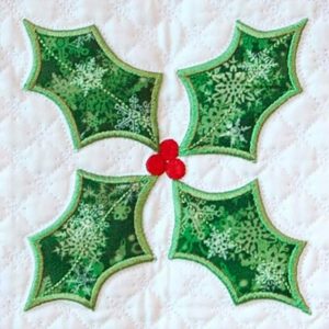 GO! Qube 6" Holiday Medley Throw Quilt Pattern Holly