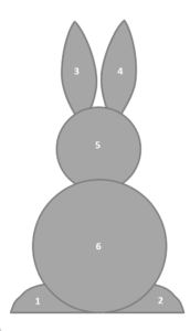 Garden Bunny Tea Towel Diagram 1