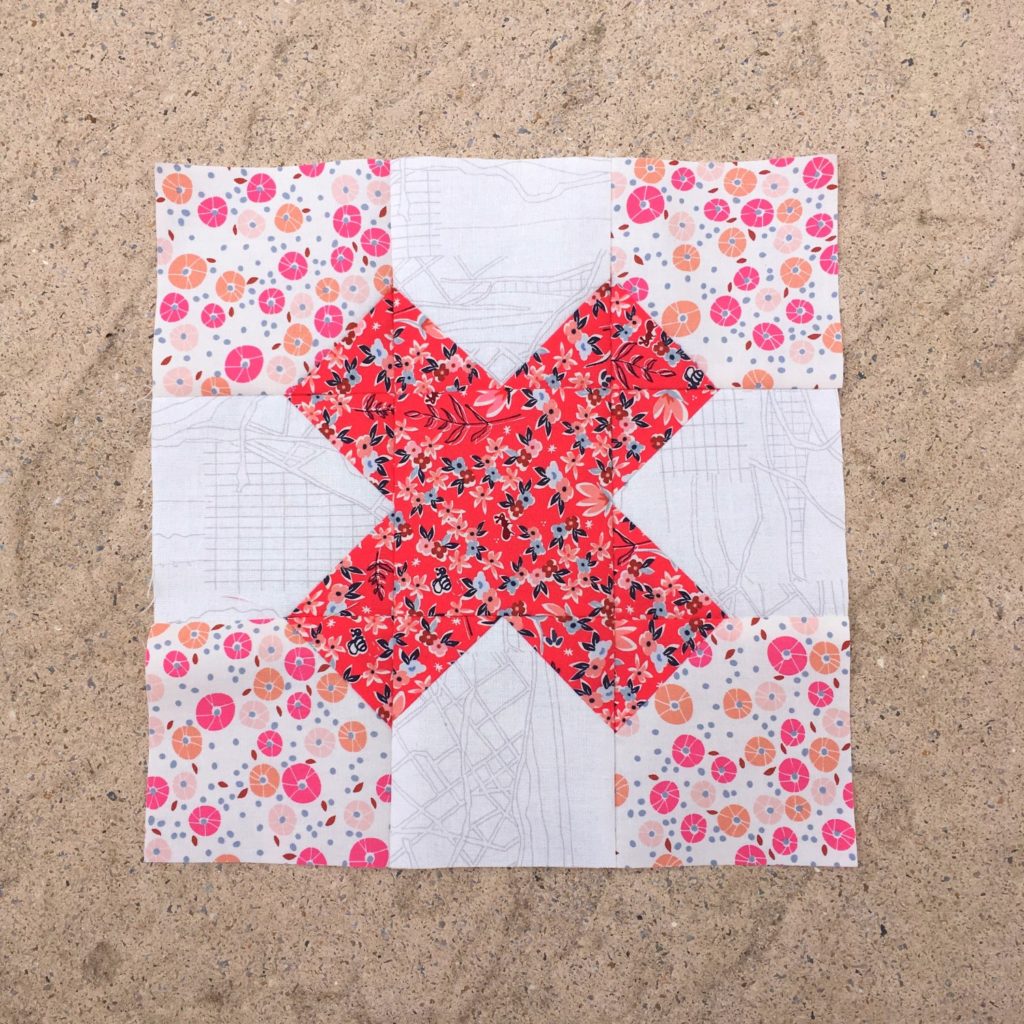 Go Pink Tic Tac Toe quilt block with AccuQuilt Australia by BlossomHeartQuilts.com