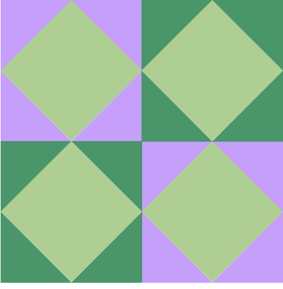 Scrap Busting Modern Sampler  – GO! Triangles & Squares 6″ Block Pattern Block 14