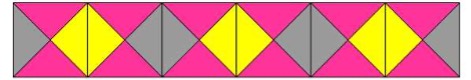 Quarter Square Triangle Border Adding 1 colour 1