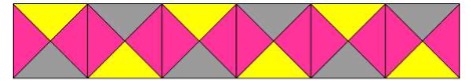 Quarter Square Triangle Border Adding 1 colour 2