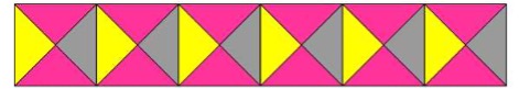 Quarter Square Triangle Border Adding 1 colour 3