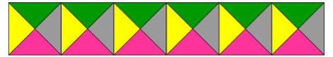 Quarter Square Triangle Border Adding 2 colour 1
