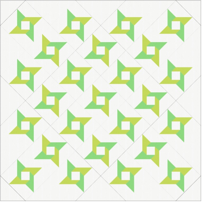 Twinkle star quilt block 3