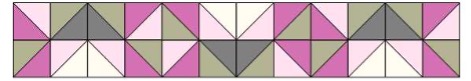 Half square triangle blocks adding 1 colour-1