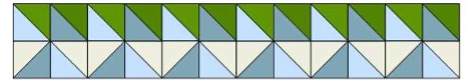 Half square triangle blocks adding 1 colour-2