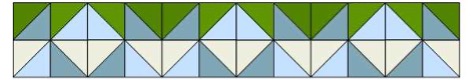 Half square triangle blocks adding 1 colour-3