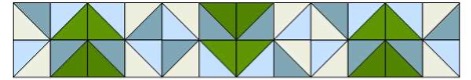 Half square triangle blocks adding 1 colour-4