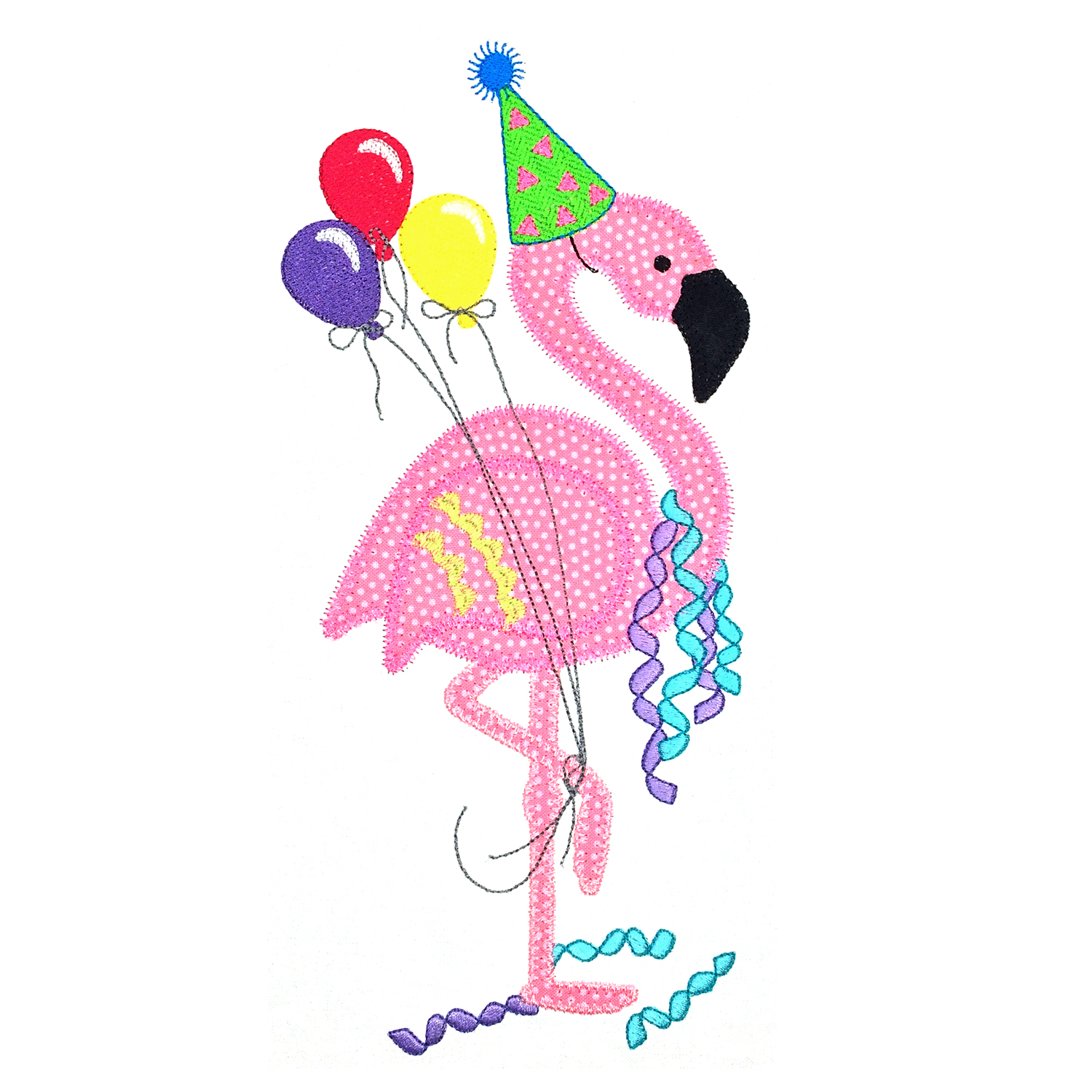 Birthday Streamers Embroidery Design
