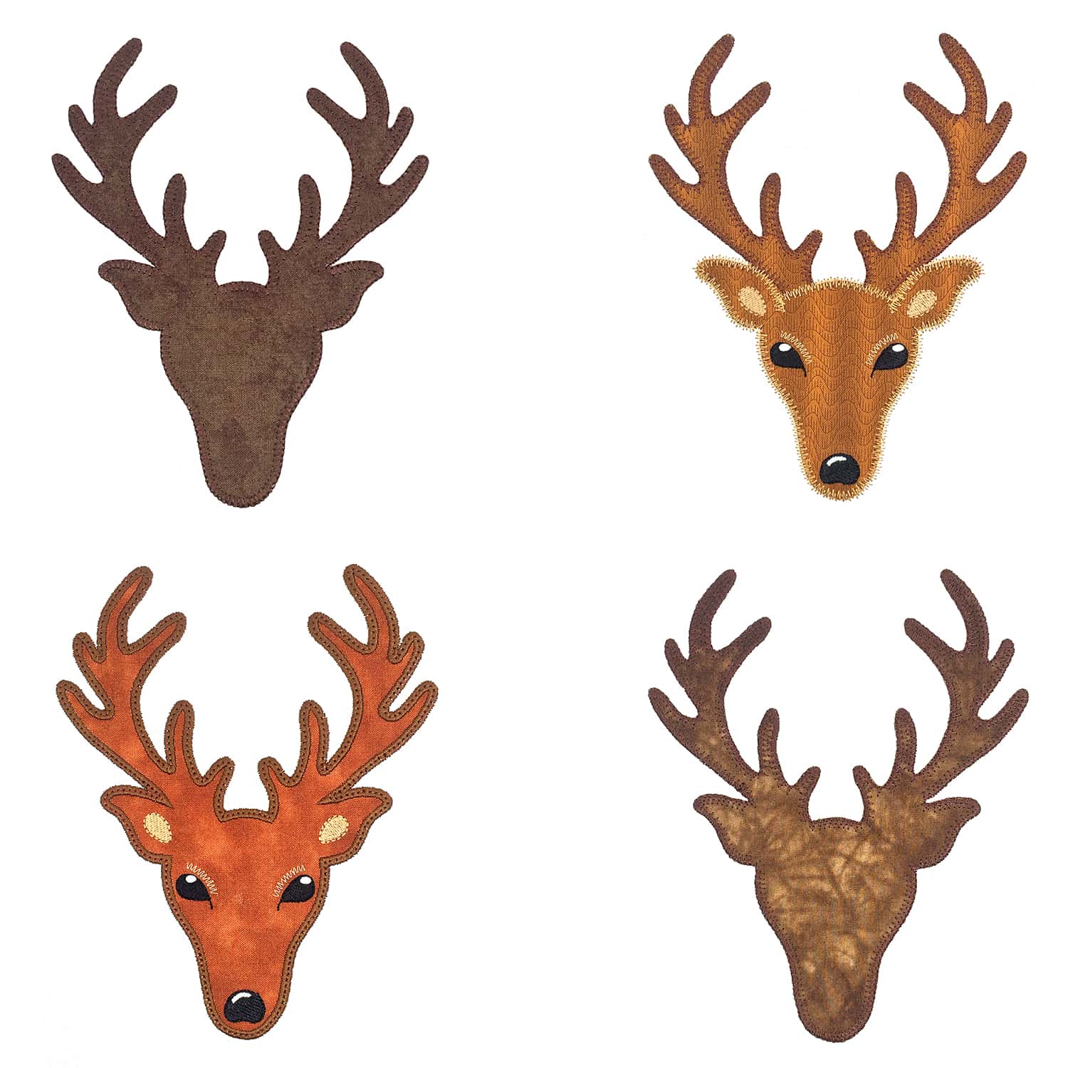 GO! Deer Head Set Embroidery Patterns by V-Stitch Designs - AccuQuilt