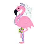 go! flamingo bride embroidery pattern by v stitch designs