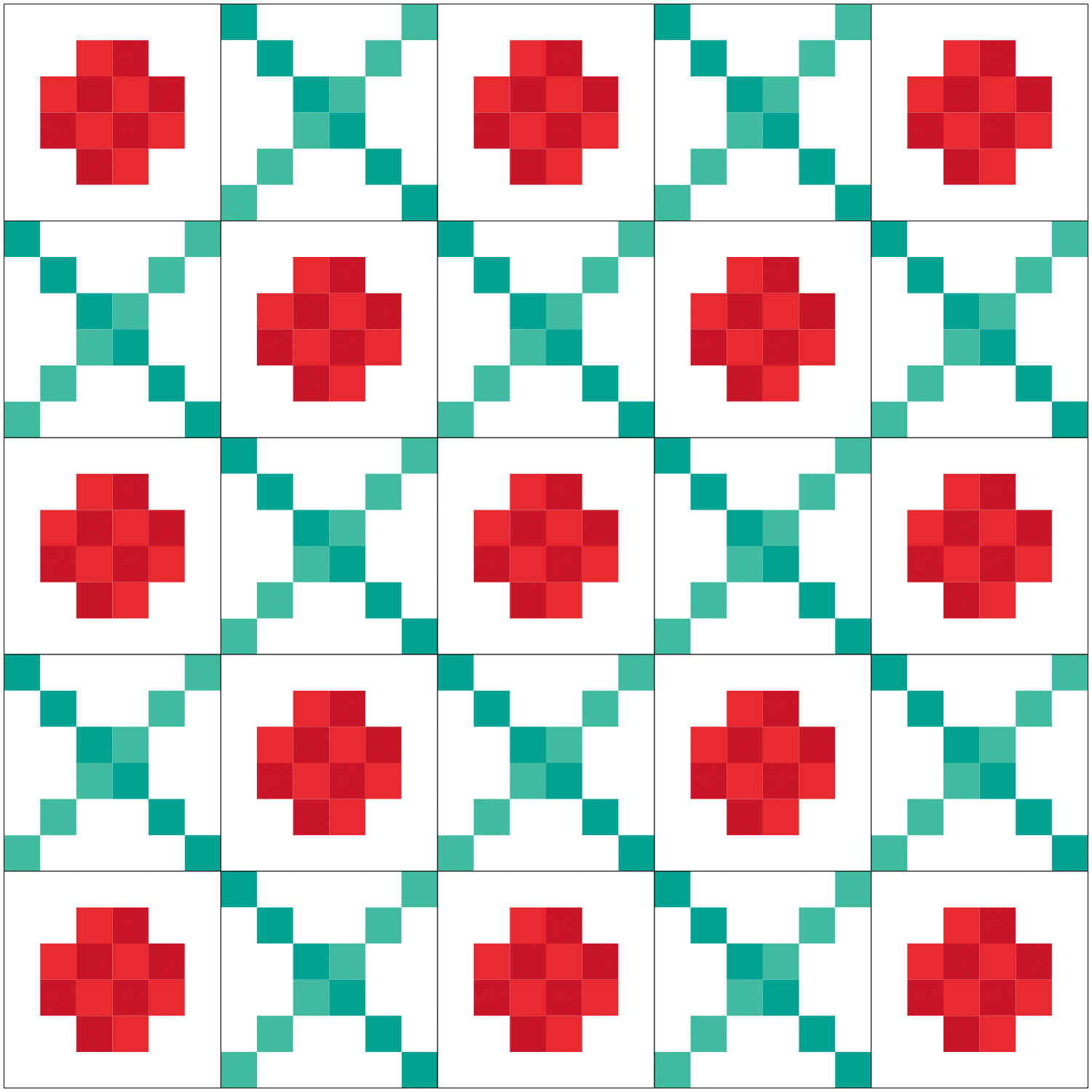 scrappy christmas quilt using plus and irish chain blocks by alyce blyth of blossom heart quilts