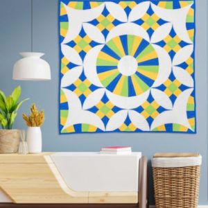 go! fanciful flower throw quilt pattern
