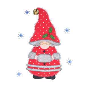 go! mrs claus gnome embroidery pattern by v stitch designs