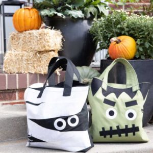 go! monster trick or treat totes pattern