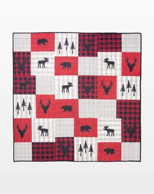go! into the woods we go! throw quilt pattern