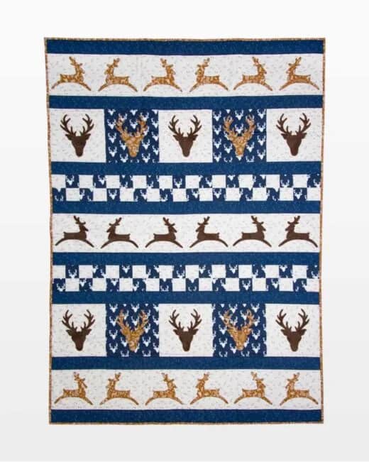 go! deer cabin throw quilt pattern