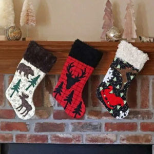 go! classic fur trimmed santa stockings pattern