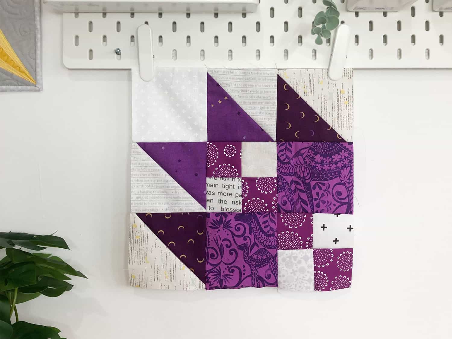 Scrappy Bear Paw Quilt Block