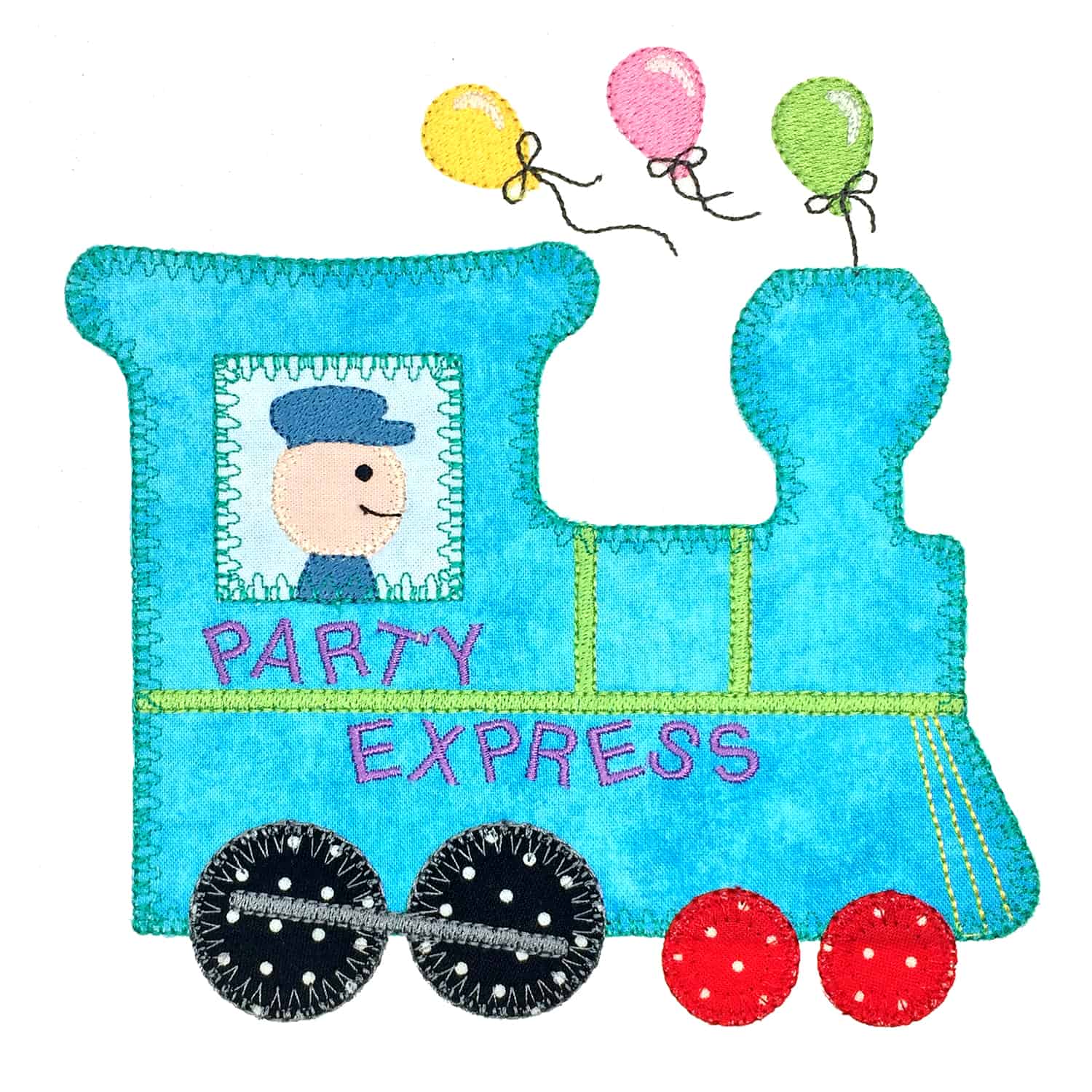 go! party train embroidery pattern by v stitch designs