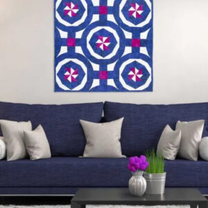 go! glorified violets in bloom wall hanging pattern