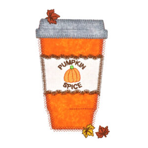 go! pumpkin spice to go embroidery patterns by v stitch designs