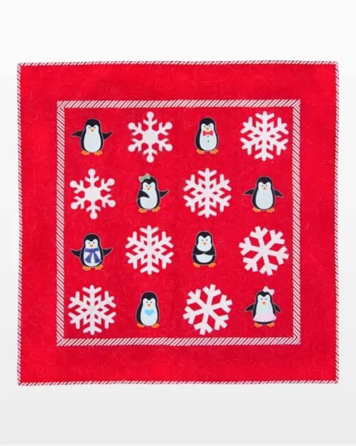 go! playful penguins throw quilt pattern
