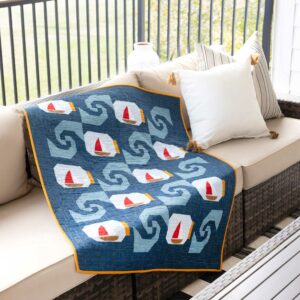go! ride a wave throw quilt pattern