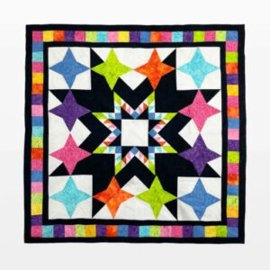 go! mill & technicolor stars throw quilt pattern