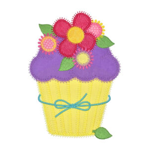 go! bunny cupcake embroidery pattern by v stitch designs