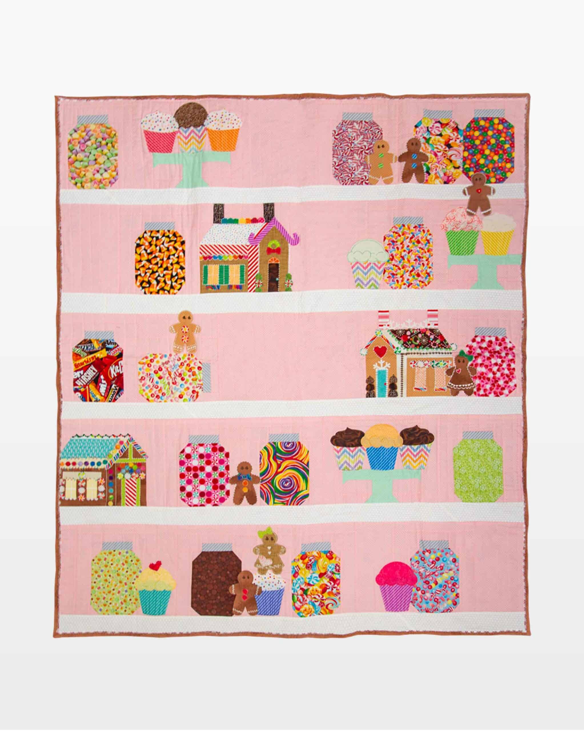 go! gingerbread bakery throw quilt pattern