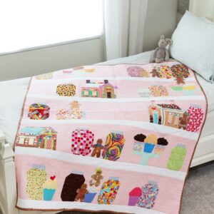 go! gingerbread bakery throw quilt pattern
