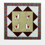 go! llamas in the mountains wall hanging pattern