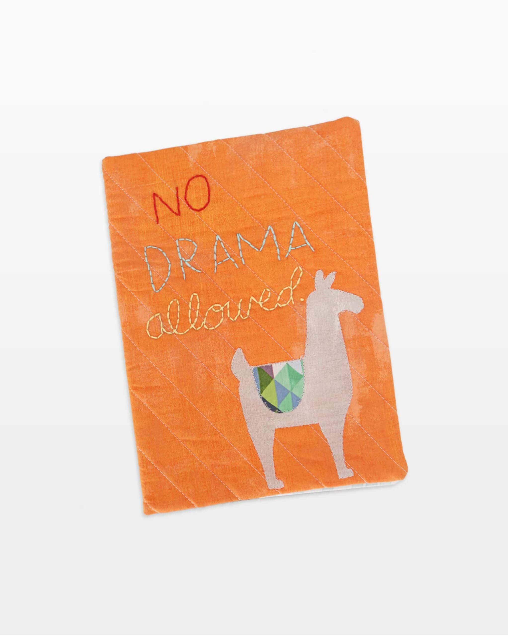go! no drama llama notebook cover pattern