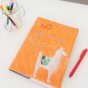 go! no drama llama notebook cover pattern