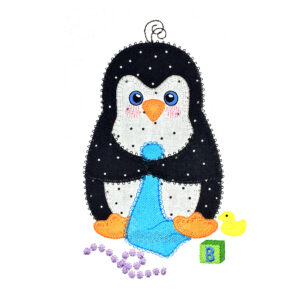 go! baby penguin embroidery pattern by v stitch designs