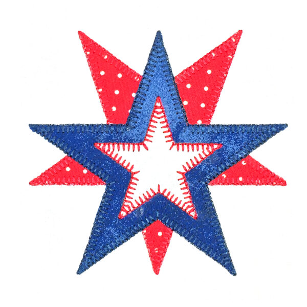 go! triple stars embroidery pattern by v stitch designs