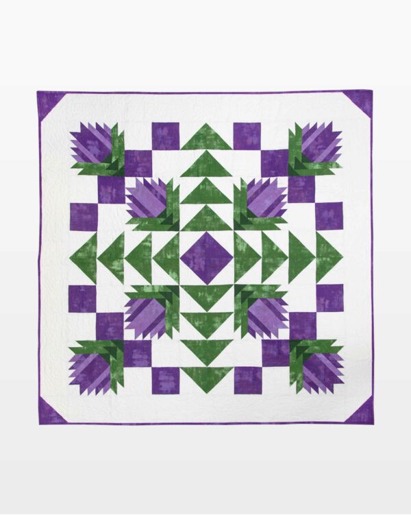 go! lovely lotus throw quilt pattern